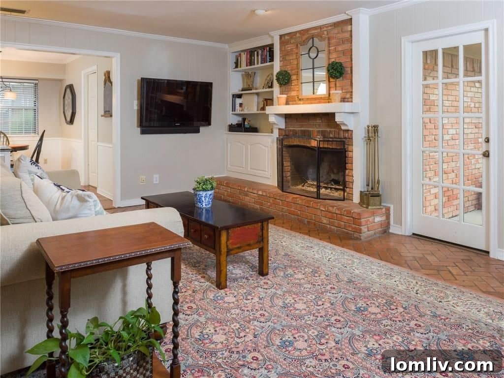Bright and airy dining area leading to living room
