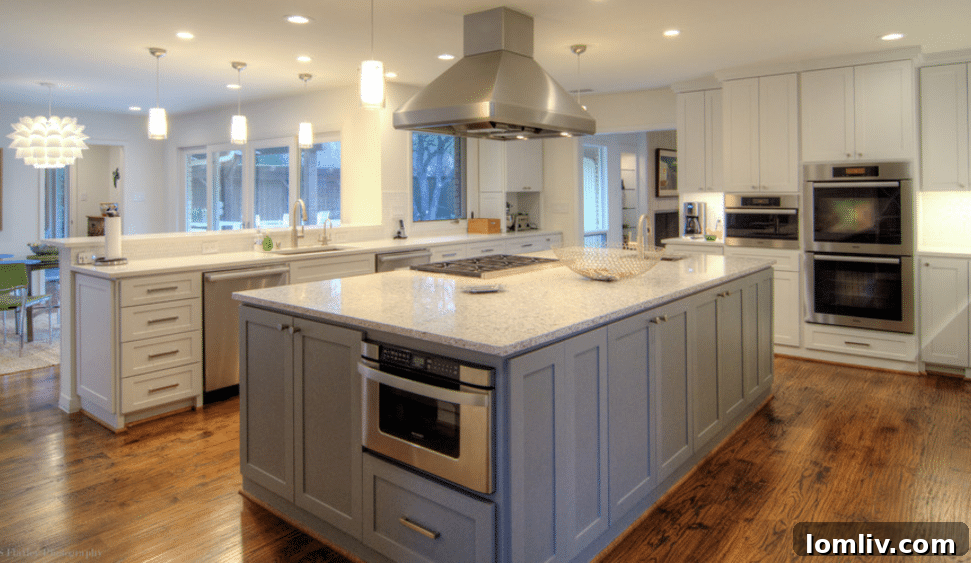 Contemporary Living Room with Fireplace and Art Installation