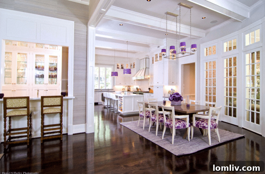 Sophisticated Living Room with Custom Built-ins and Seating