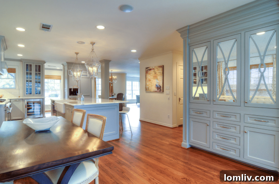 Modern Kitchen with Pendant Lights and Clean Lines
