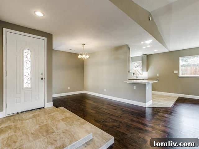 Vaulted Ceilings and Recessed Lighting in Living Room
