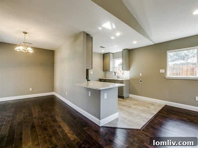 Dining Area Flowing from Living Room