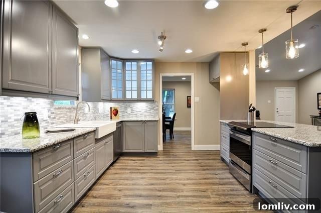 Updated Kitchen with Stacked Stone Backsplash at 3112 Timberview Rd