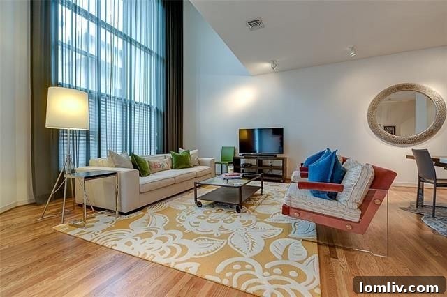 Bright Living Space with High Ceilings at 4022 Travis St, Unit C