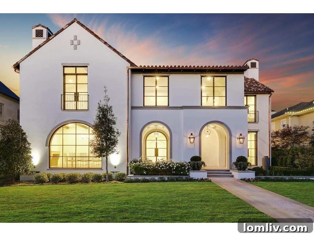 Experience the pinnacle of luxury living in this Robert Elliott custom home, a modern Mediterranean marvel in Highland Park.