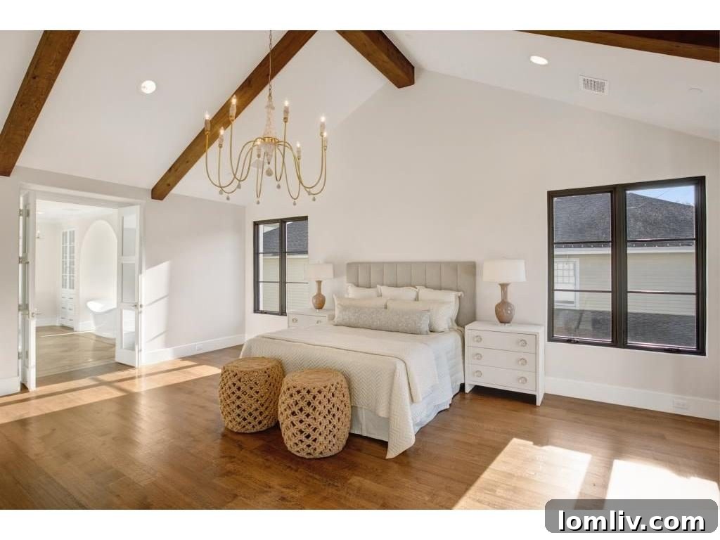 Chic vanity area with ample lighting.