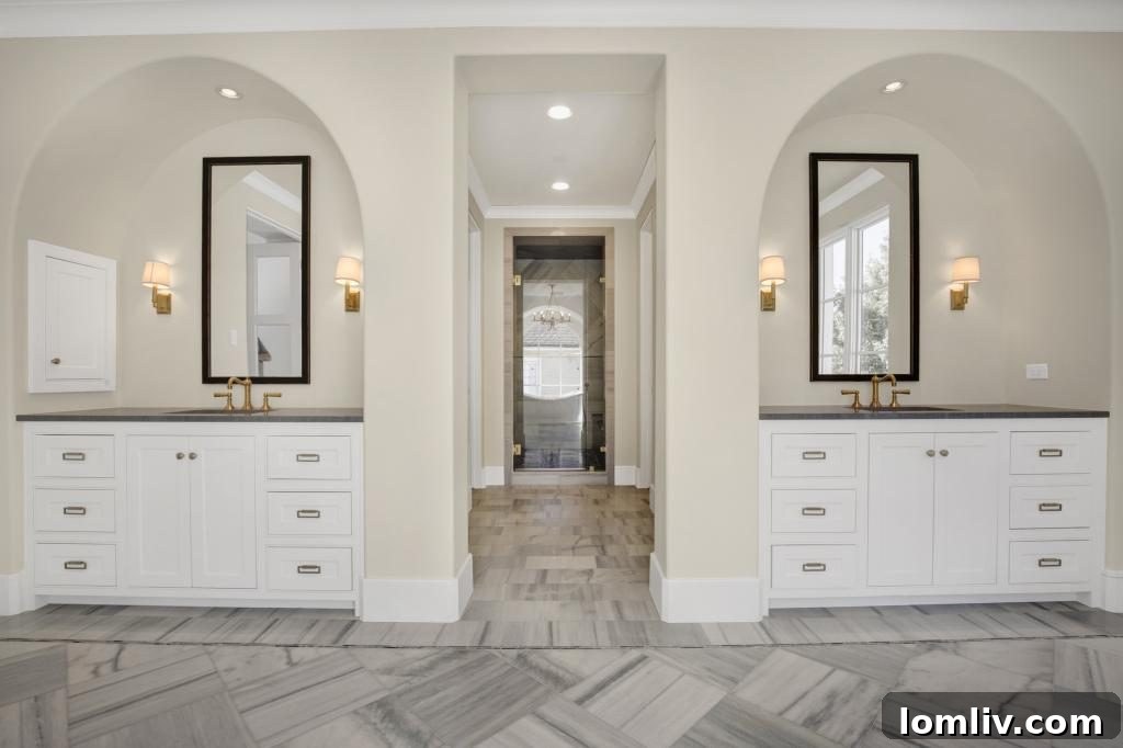 Contemporary bathroom with a sleek design.