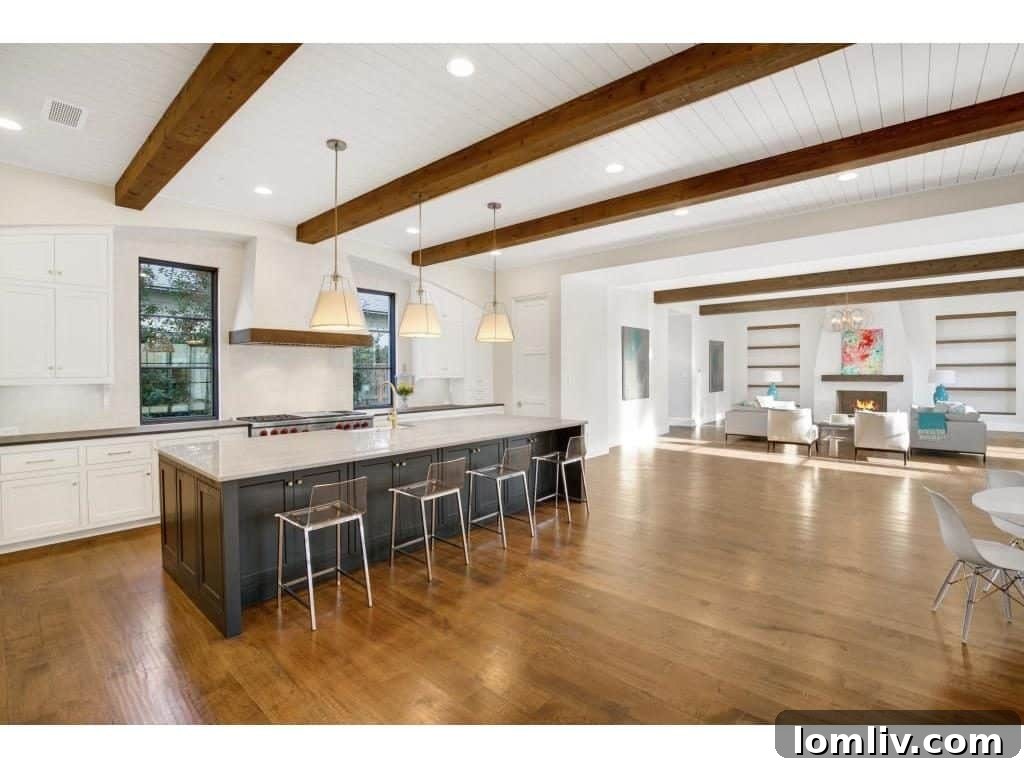 State-of-the-art gourmet kitchen with high-end appliances.