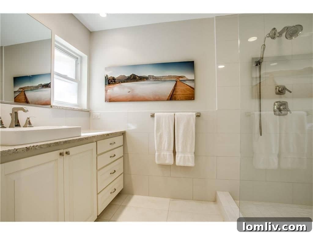 The convenient powder room, ideal for guests