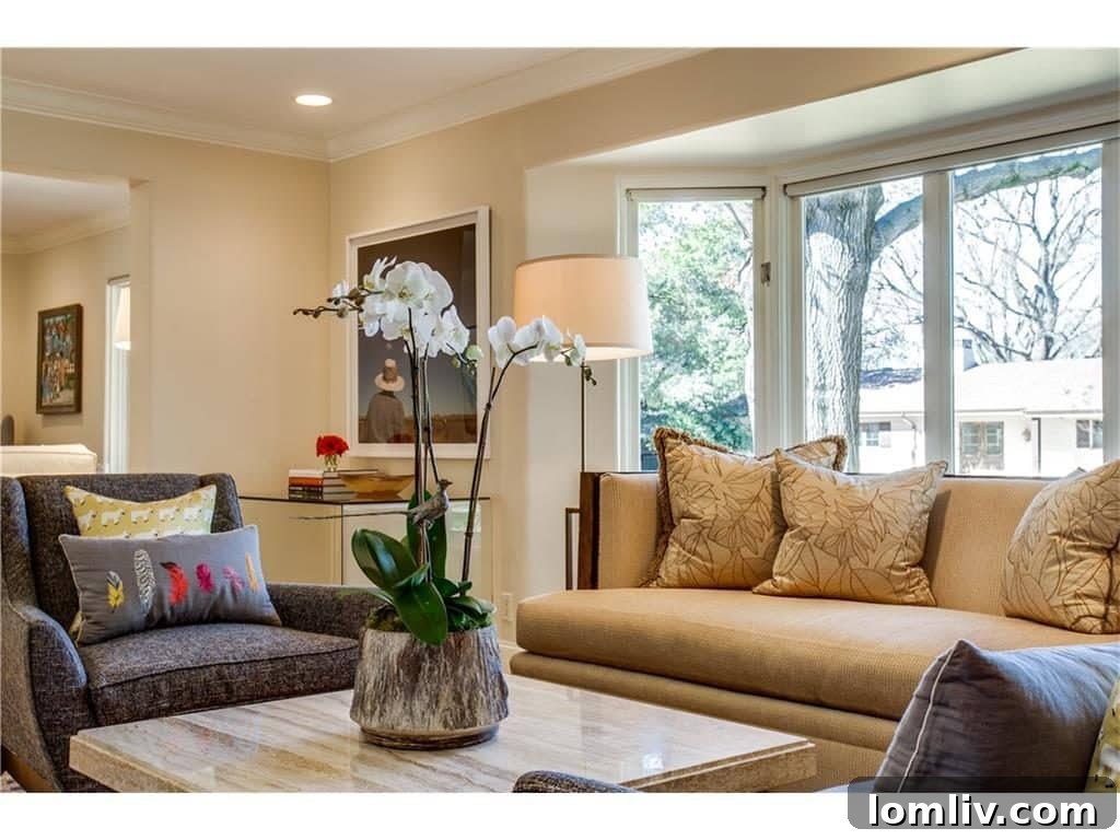 Another perspective of the tastefully decorated living space at 3910 Fairfax Avenue