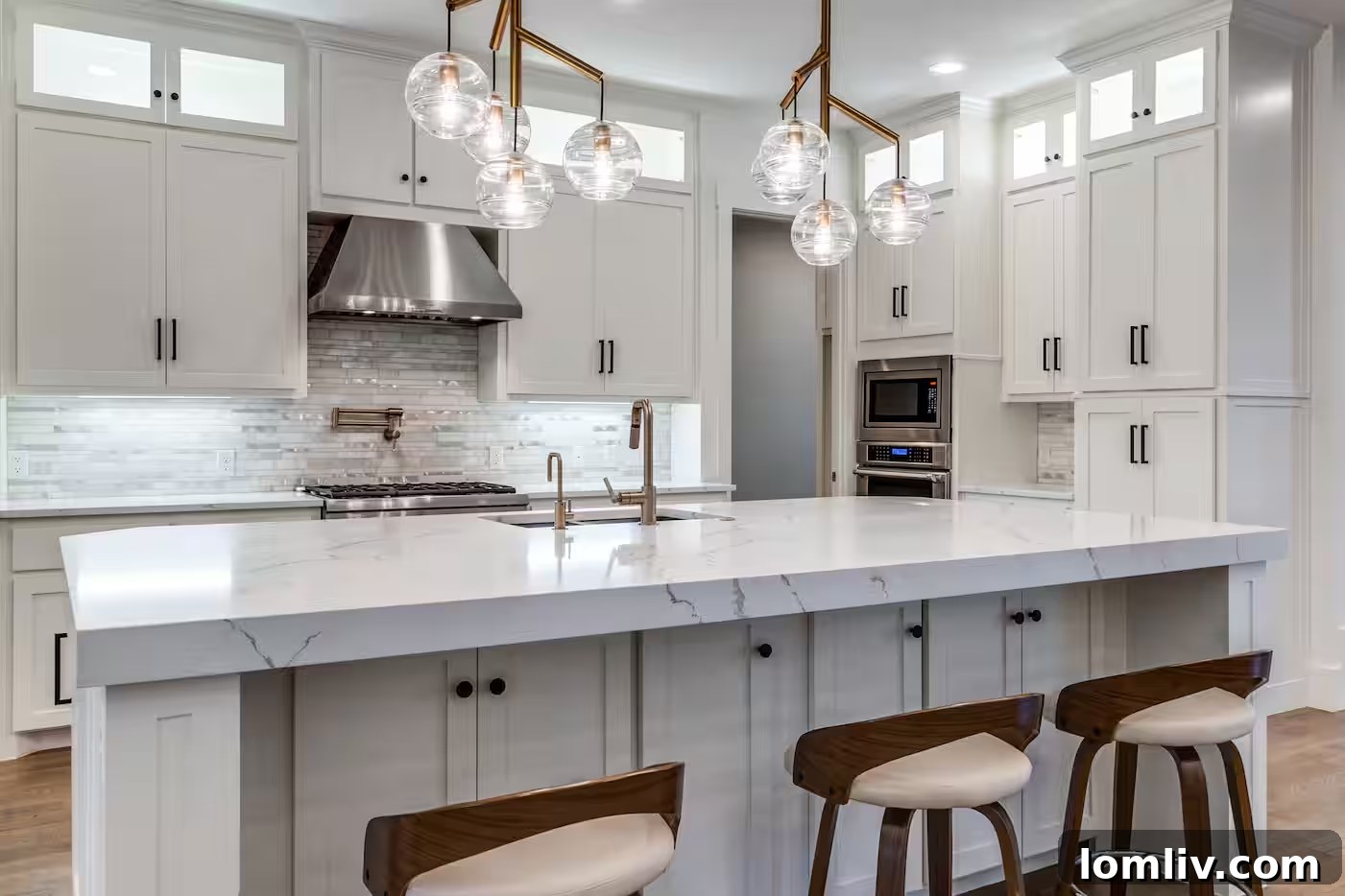 Luxurious master bathroom with a freestanding tub and modern fixtures in Bryson DeChambeau's former Dallas residence.