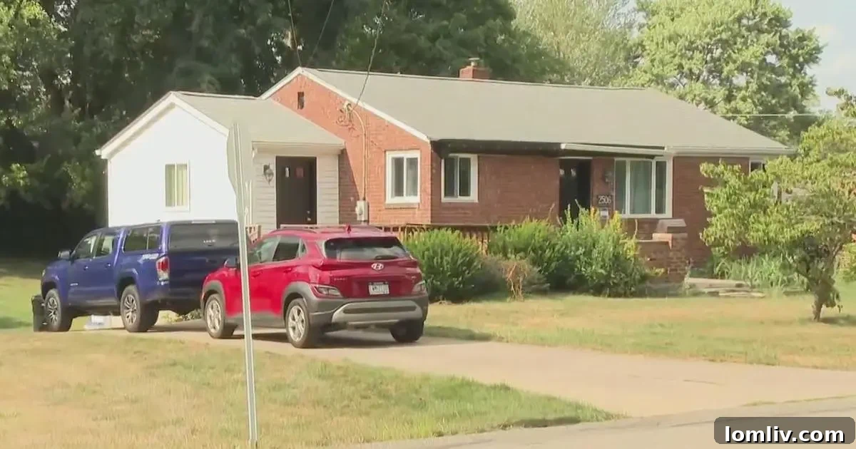 The suburban home of Thomas Matthew Crooks