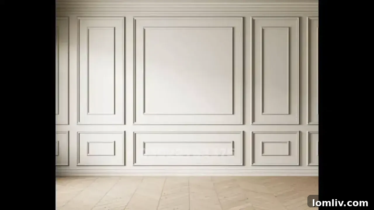 Elegant living room with white crown molding on walls