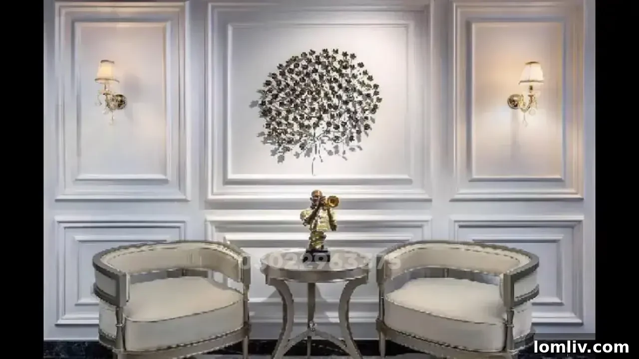 Different styles of crown molding on walls