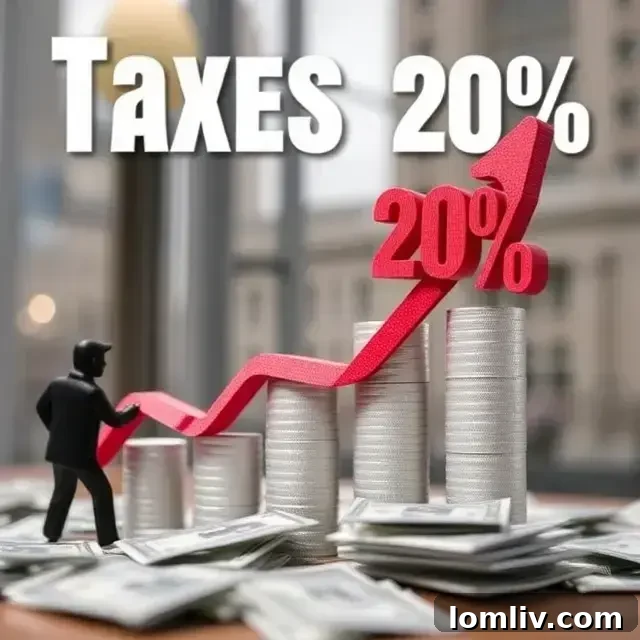 Property tax bill on a desk with a calculator and pen