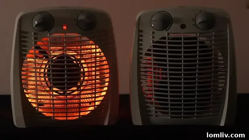 A sleek wall-mounted air conditioning unit, replacing bulky fans and heaters.