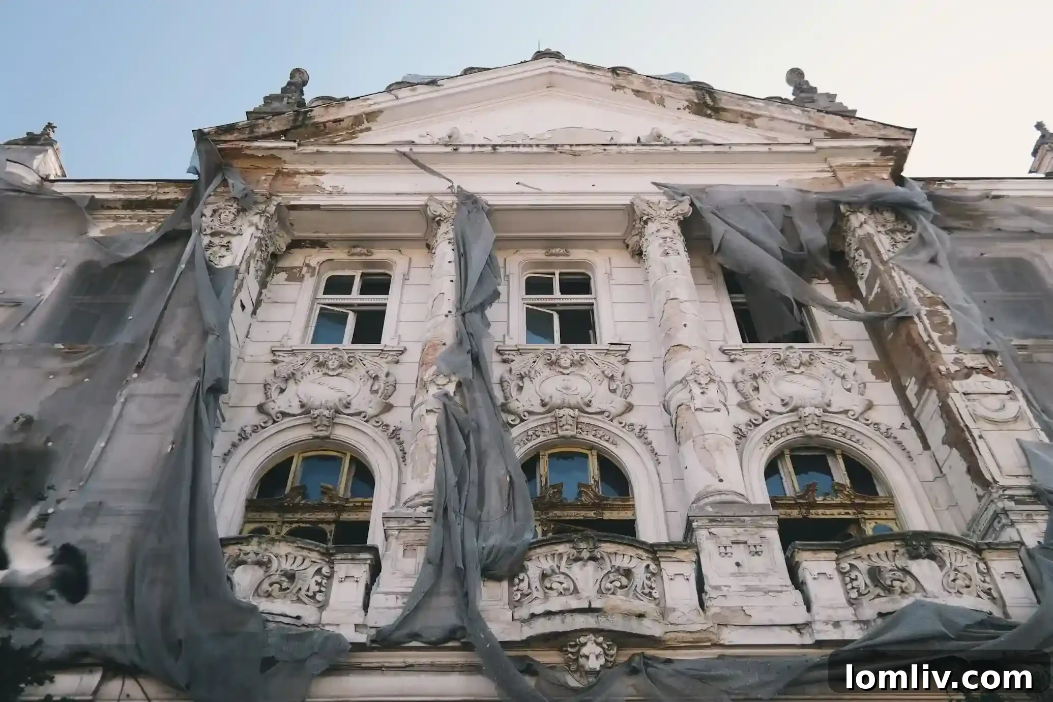 Renovated old building exterior