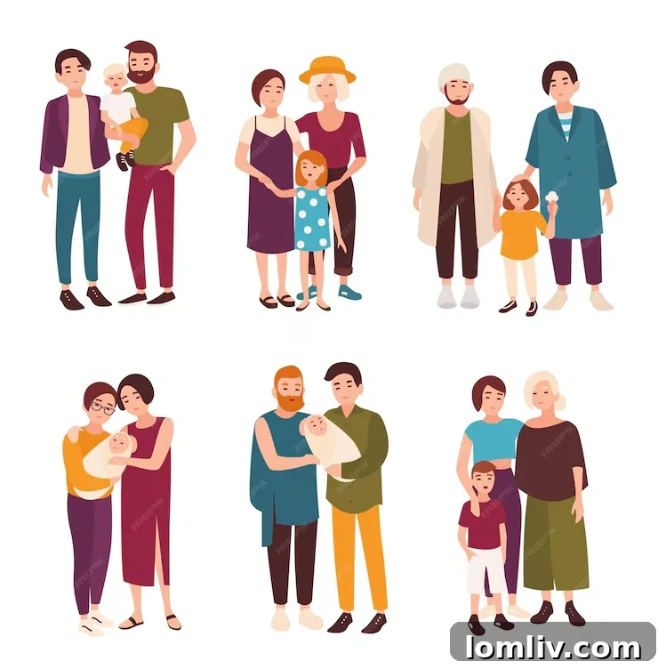 A family discussing interior design plans with blueprints and swatches on a table.