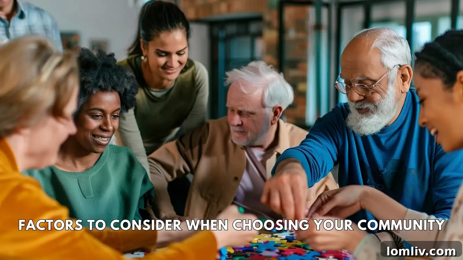 Diverse Group of Seniors Enjoying Socializing in a 55+ Community