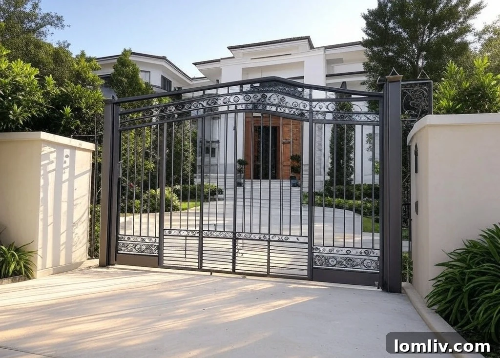 Metal door entrance protecting a home