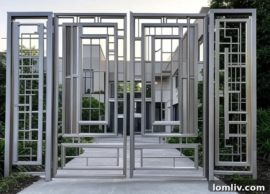 Close-up of a reinforced metal door frame
