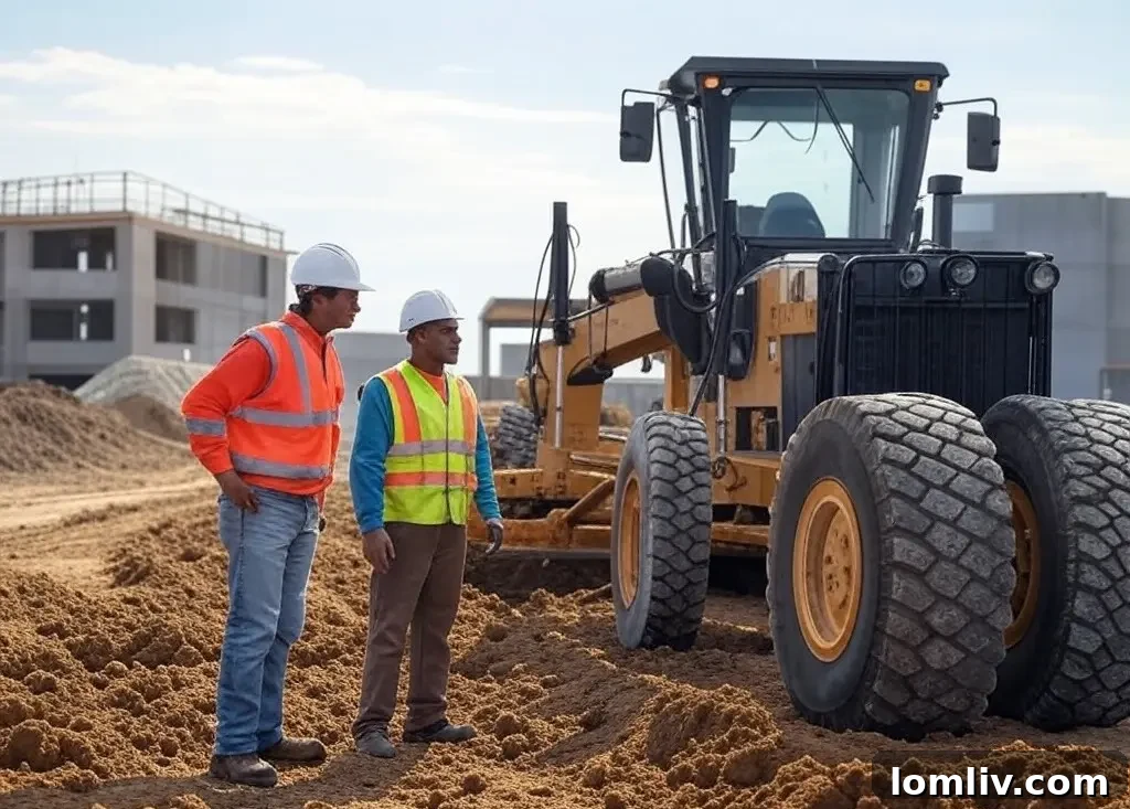 An experienced grading contractor supervises heavy machinery on a challenging construction site.