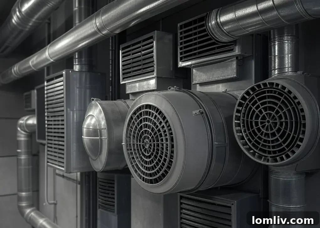 A clean air vent on a wall, indicating clear airflow.