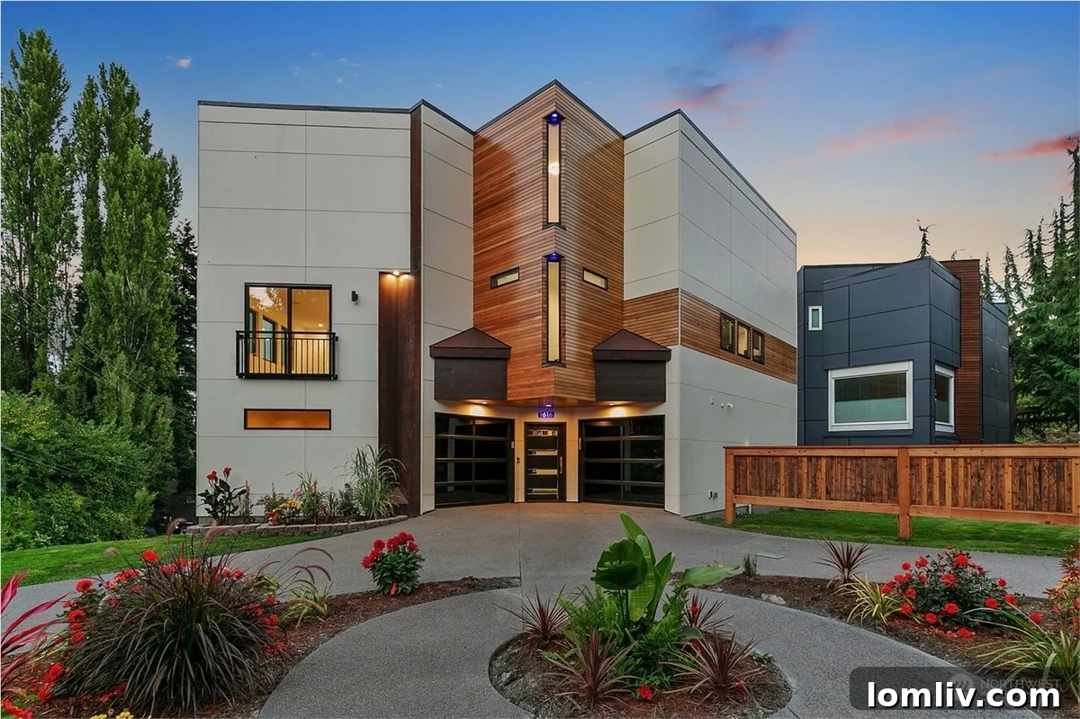 Modern home exterior with new siding, demonstrating strong curb appeal.