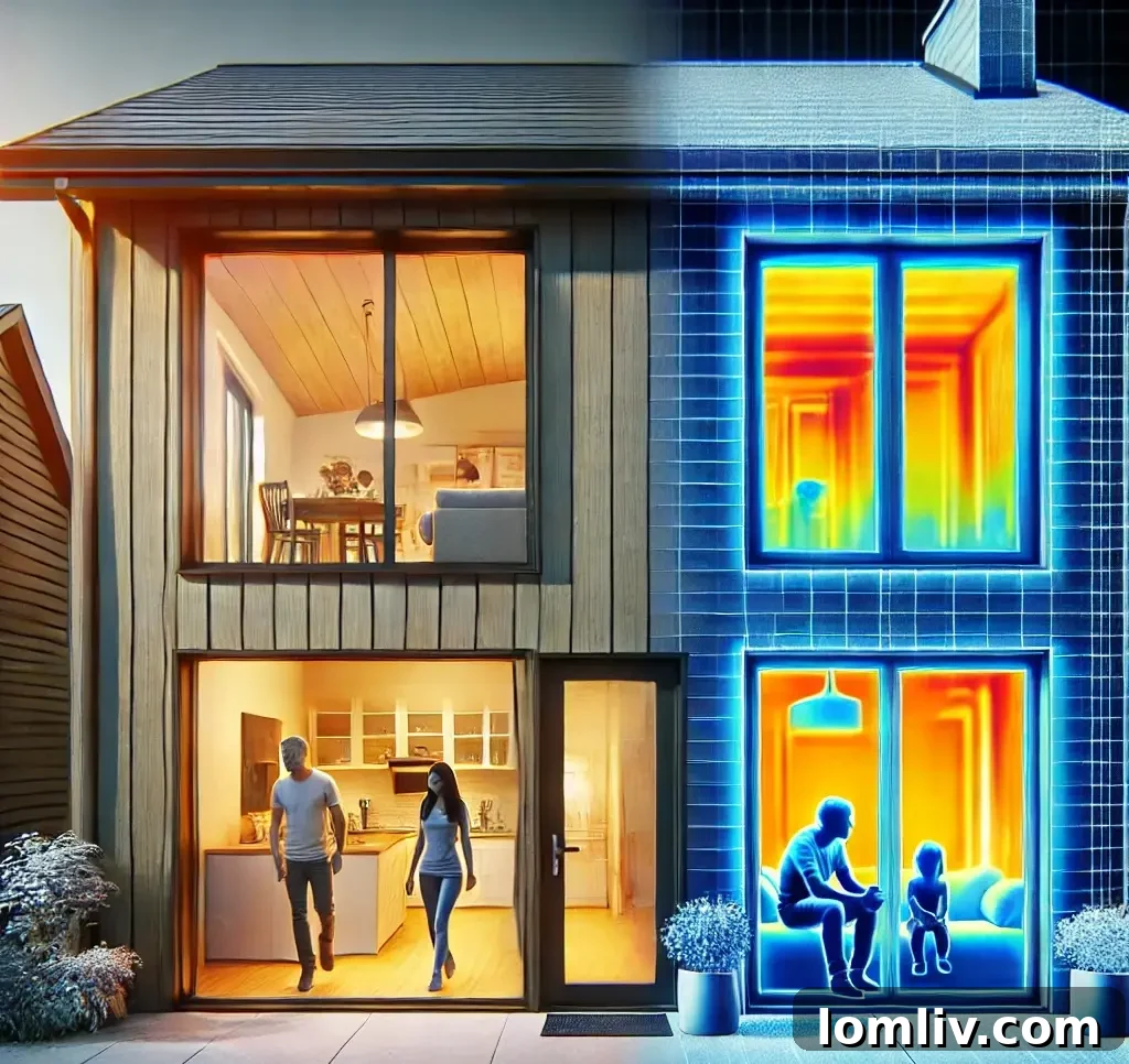 Modern home featuring energy-efficient windows and doors, set against a green, sustainable backdrop.