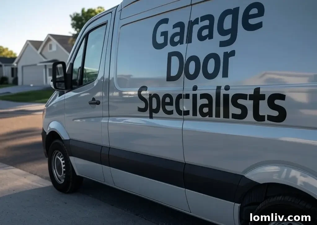Professional Garage Door Services: An Investment in Quality and Safety 2 Professional garage door technician inspecting a garage door system, emphasizing safety and expertise.