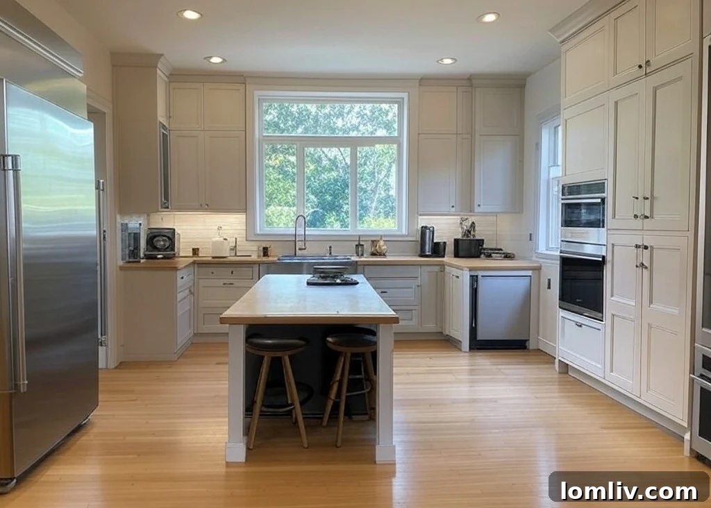 Unlock Your Kitchen's Potential with Smart Flow and Function 5 Contemporary kitchen featuring high-end design elements and integrated smart technology.