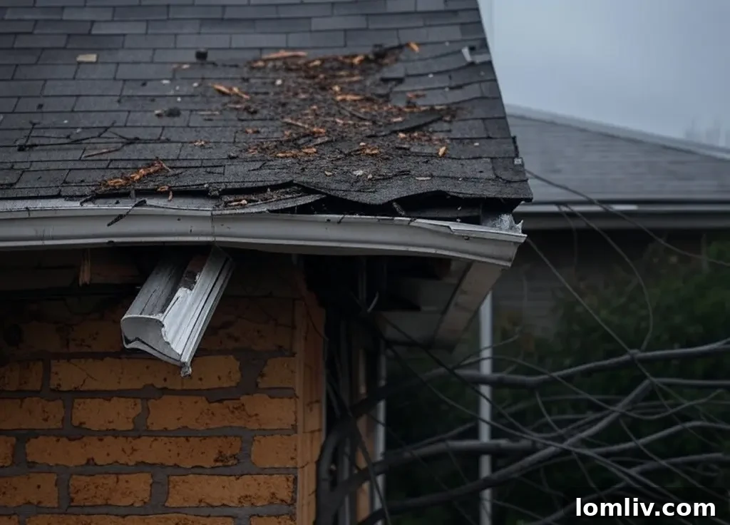 Well-maintained roof and clean gutters on a modern home, symbolizing effective property protection.