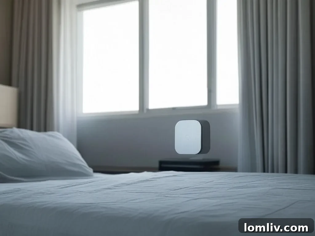 7 Smart Upgrades for Lexington Homeowners to Enhance Comfort and Property Value 3 Close-up of a modern smart thermostat displaying temperature settings on a wall.