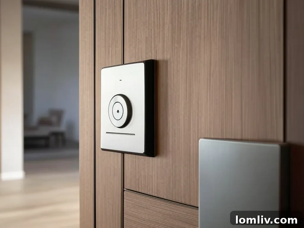 7 Smart Upgrades for Lexington Homeowners to Enhance Comfort and Property Value 8 A smart video doorbell installed on a modern home's front door, indicating enhanced security.