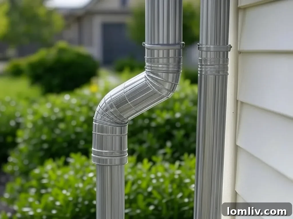Clean gutters and downspouts on a house