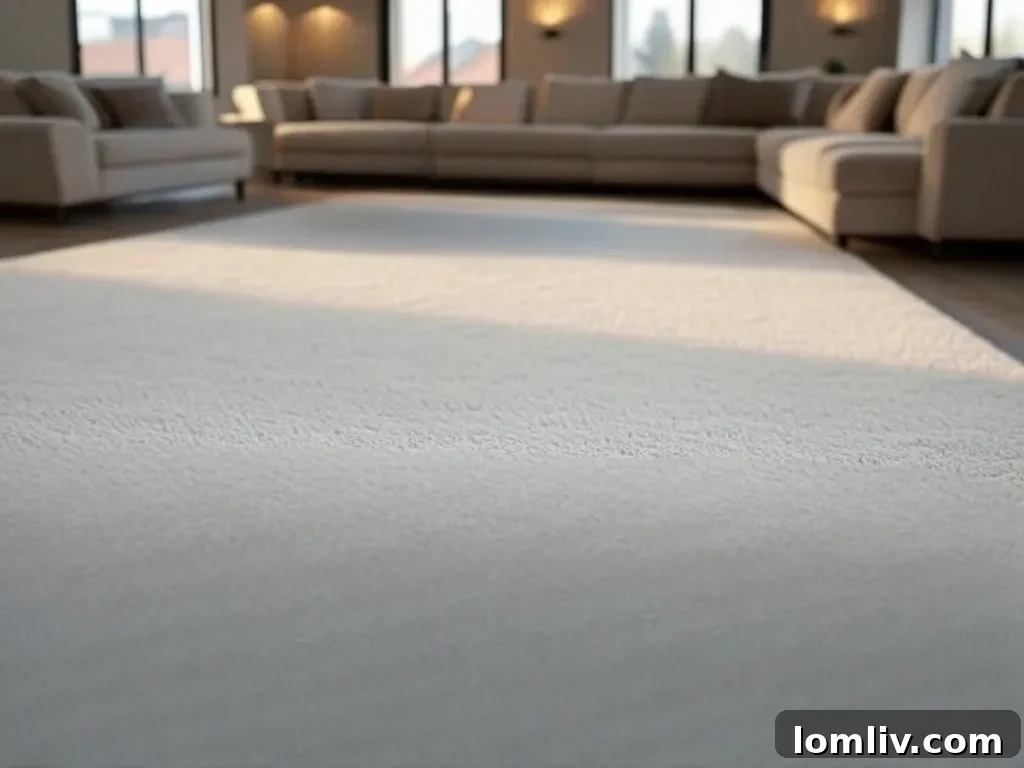 Optimal rug choices for real estate staging.