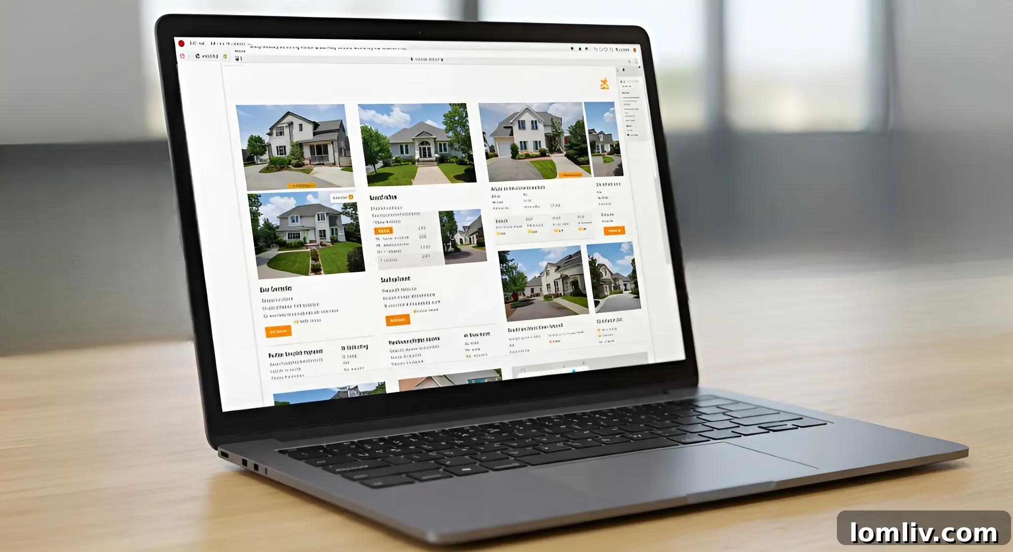 A person scrolling through various online rental platforms on a laptop, highlighting the choice of where to list a spare room.