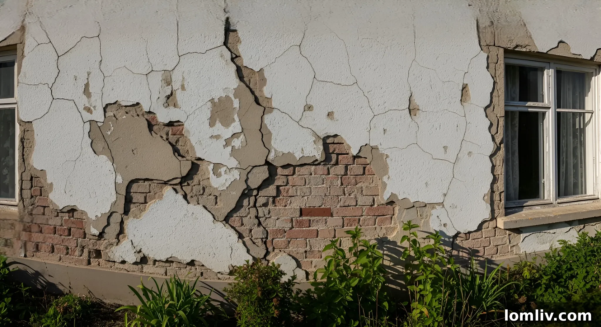 Cracks in a house foundation