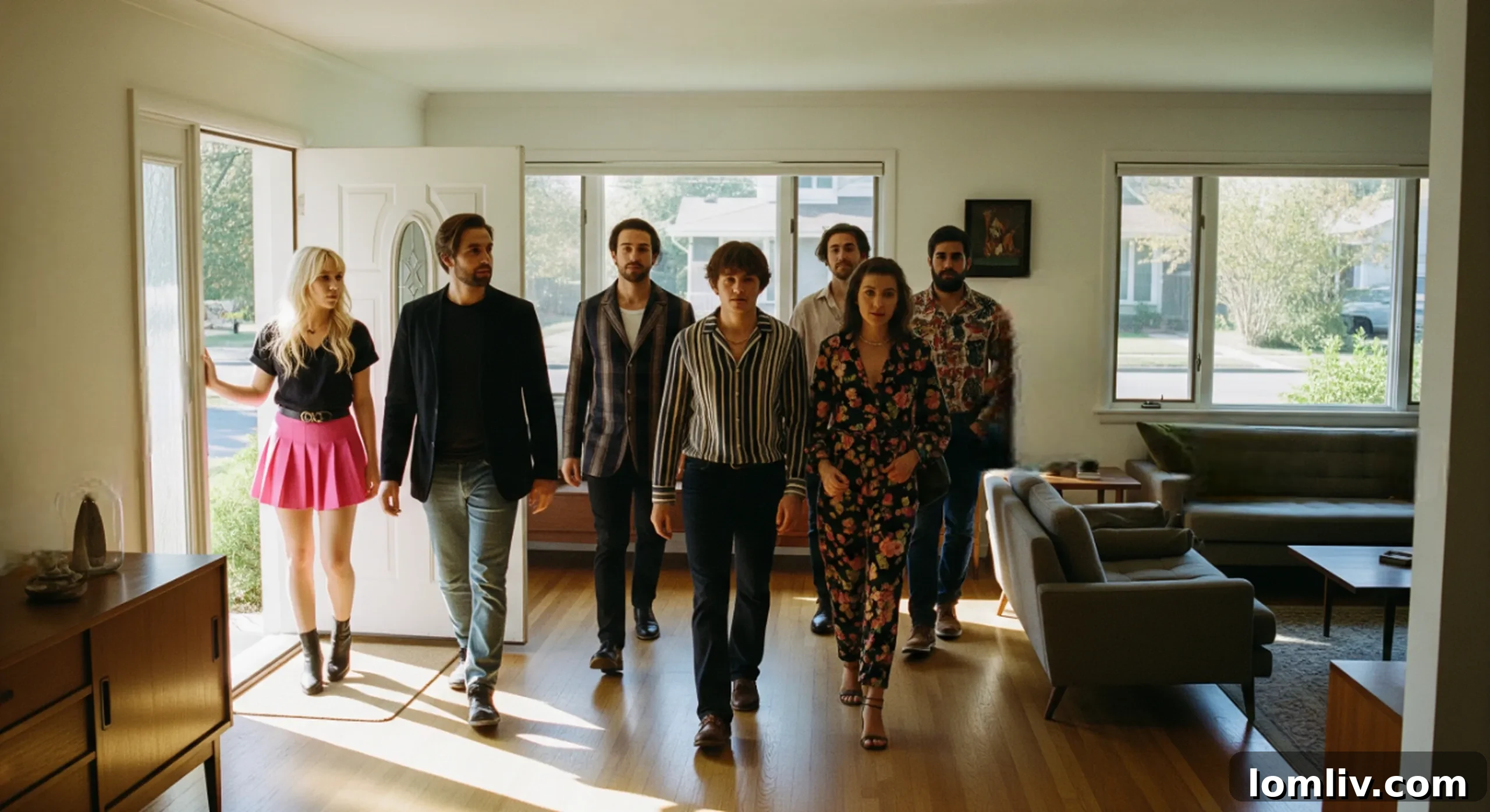 Homeowner looking out as strangers tour their house, illustrating a lack of privacy during traditional home showings.