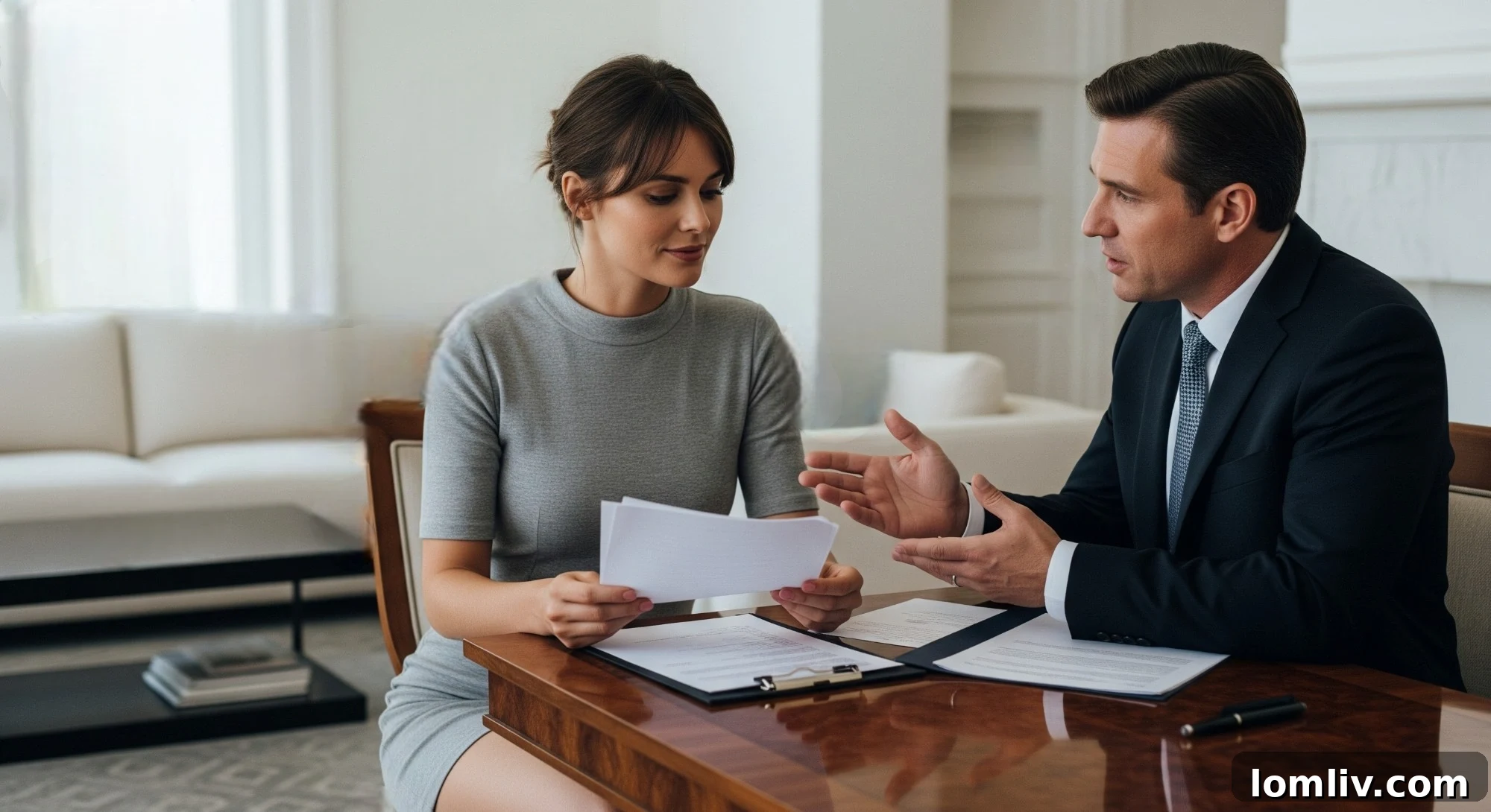 Estate planning lawyer discussing customized plans with clients
