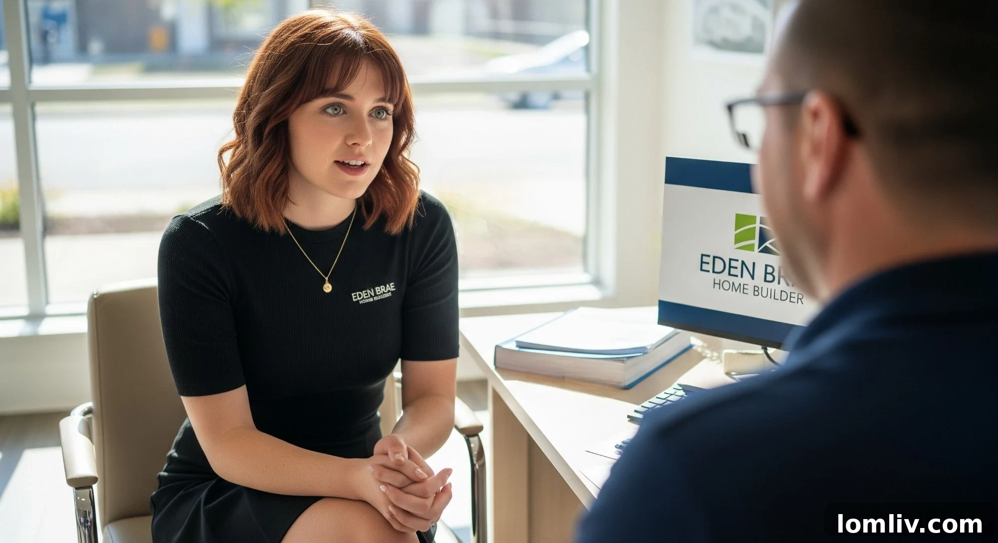 Builder meeting with client