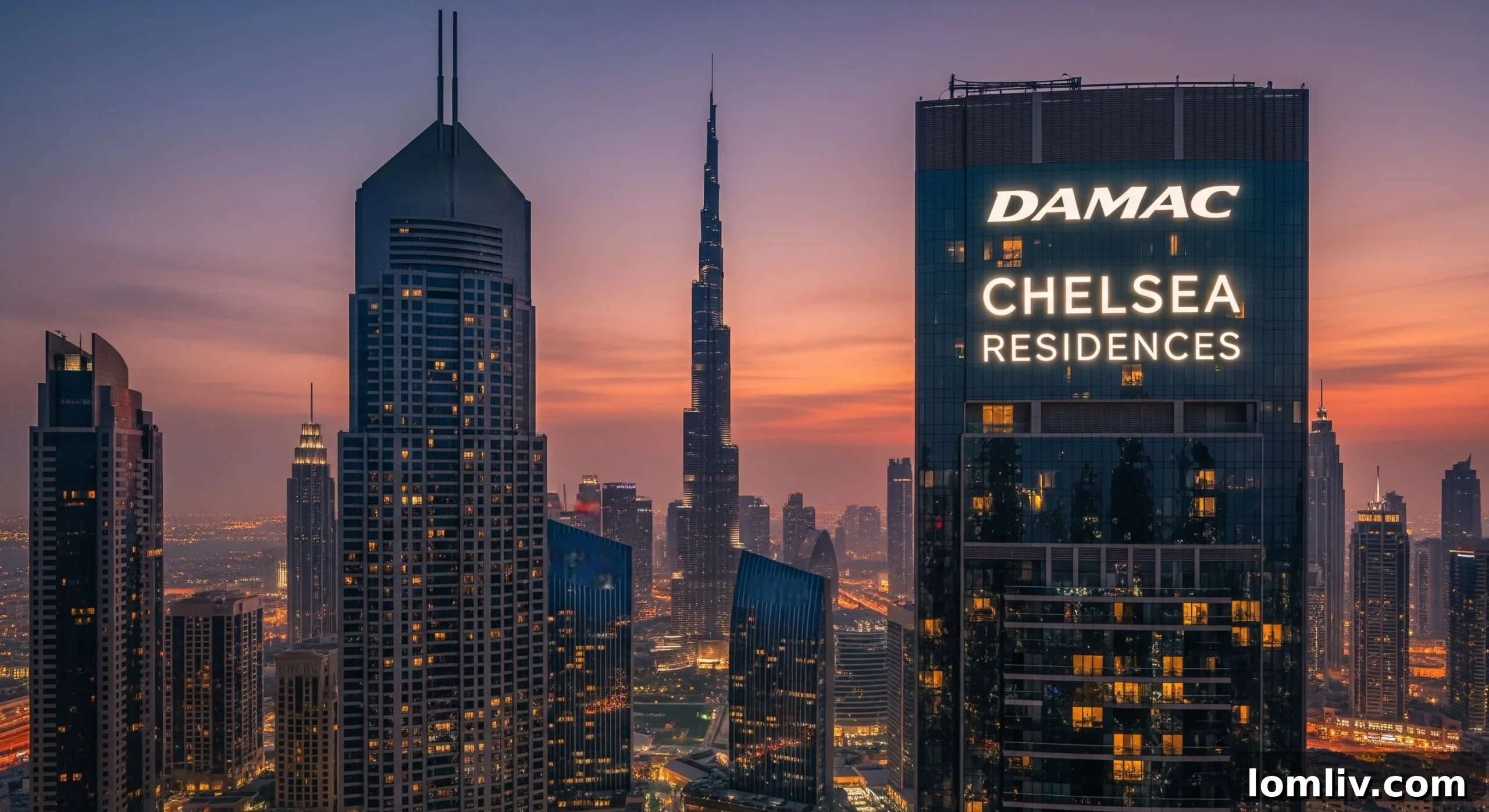 Night view of Chelsea Residences tower