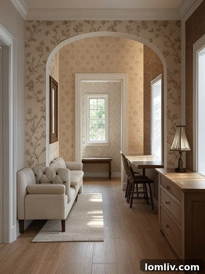 Living room with black accent wall defining a cozy nook