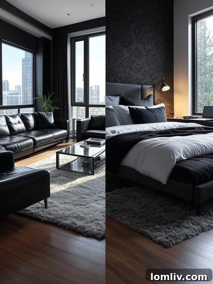 Realtor discussing property with clients in a home with modern styling