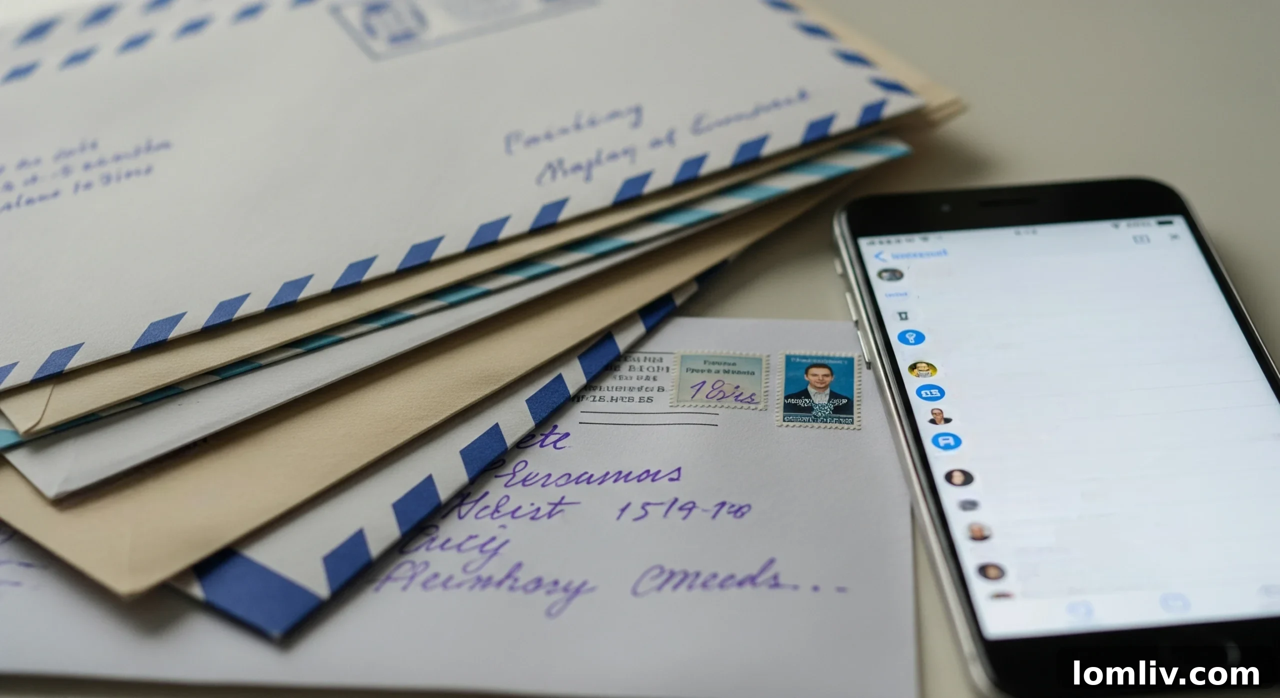 People engaging with direct mail pieces in a modern office setting, symbolizing high engagement rates.