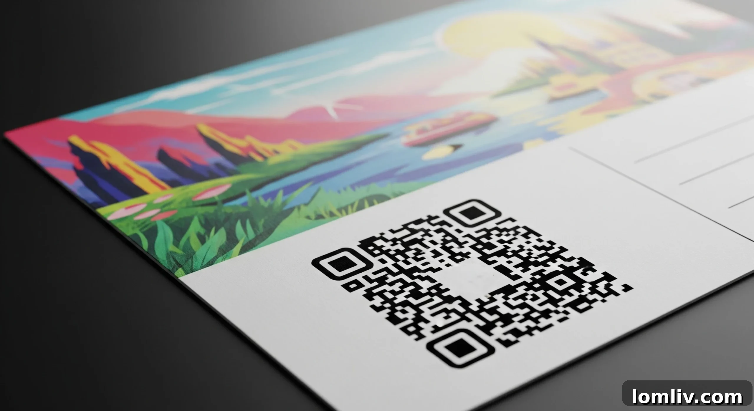 A creative direct mail piece with a QR code, symbolizing smart marketing and integration.