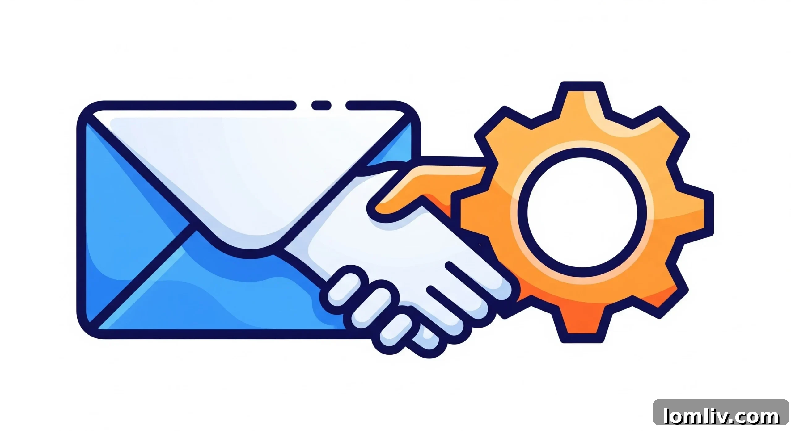 Two gears interlocking, symbolizing the perfect synergy between Postalytics and targeted mailing lists.