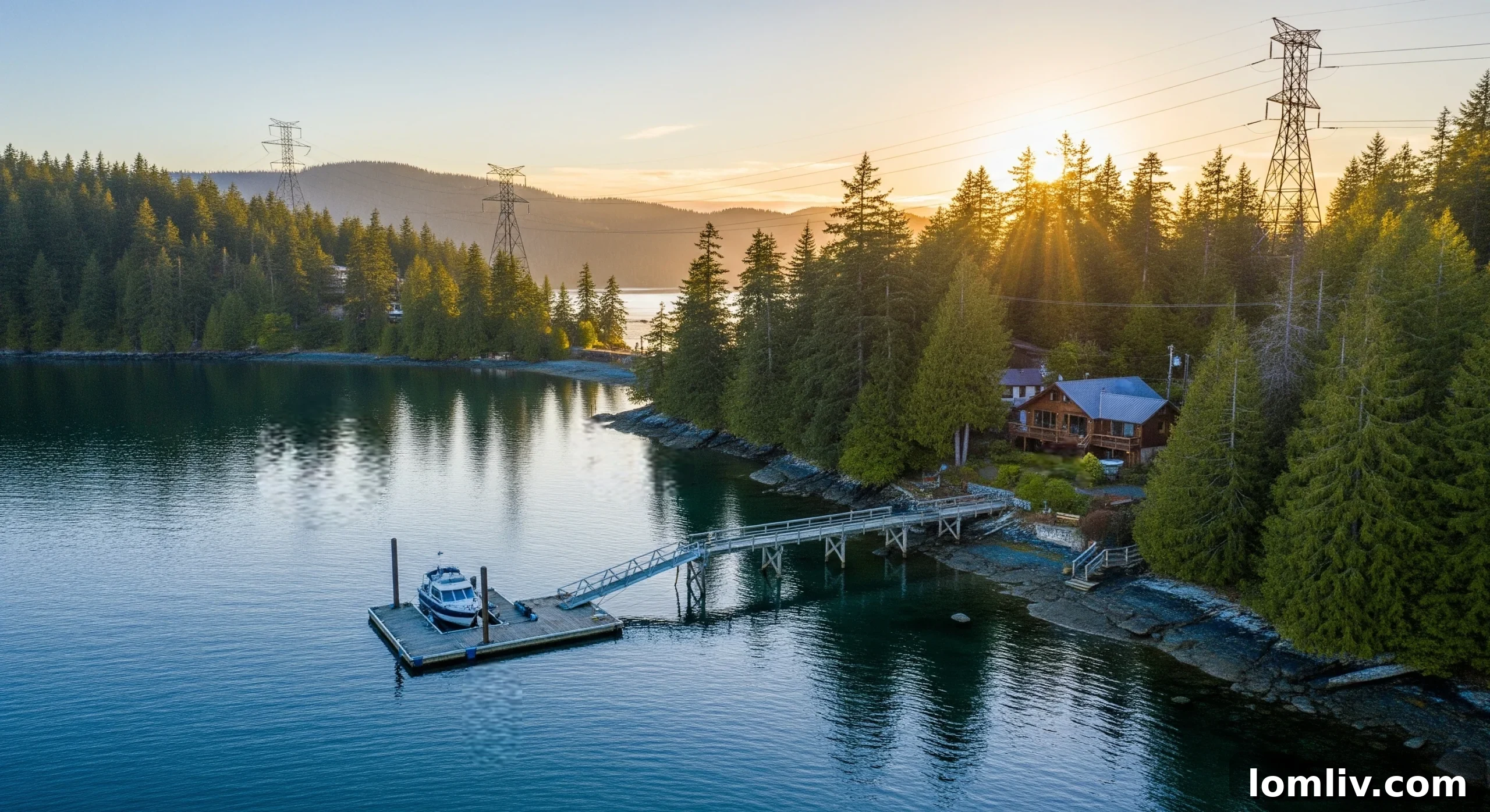 Waterfront Property in Canada What Every Buyer Needs to Know 4 Remote waterfront house with a private dock and surrounding natural landscape.