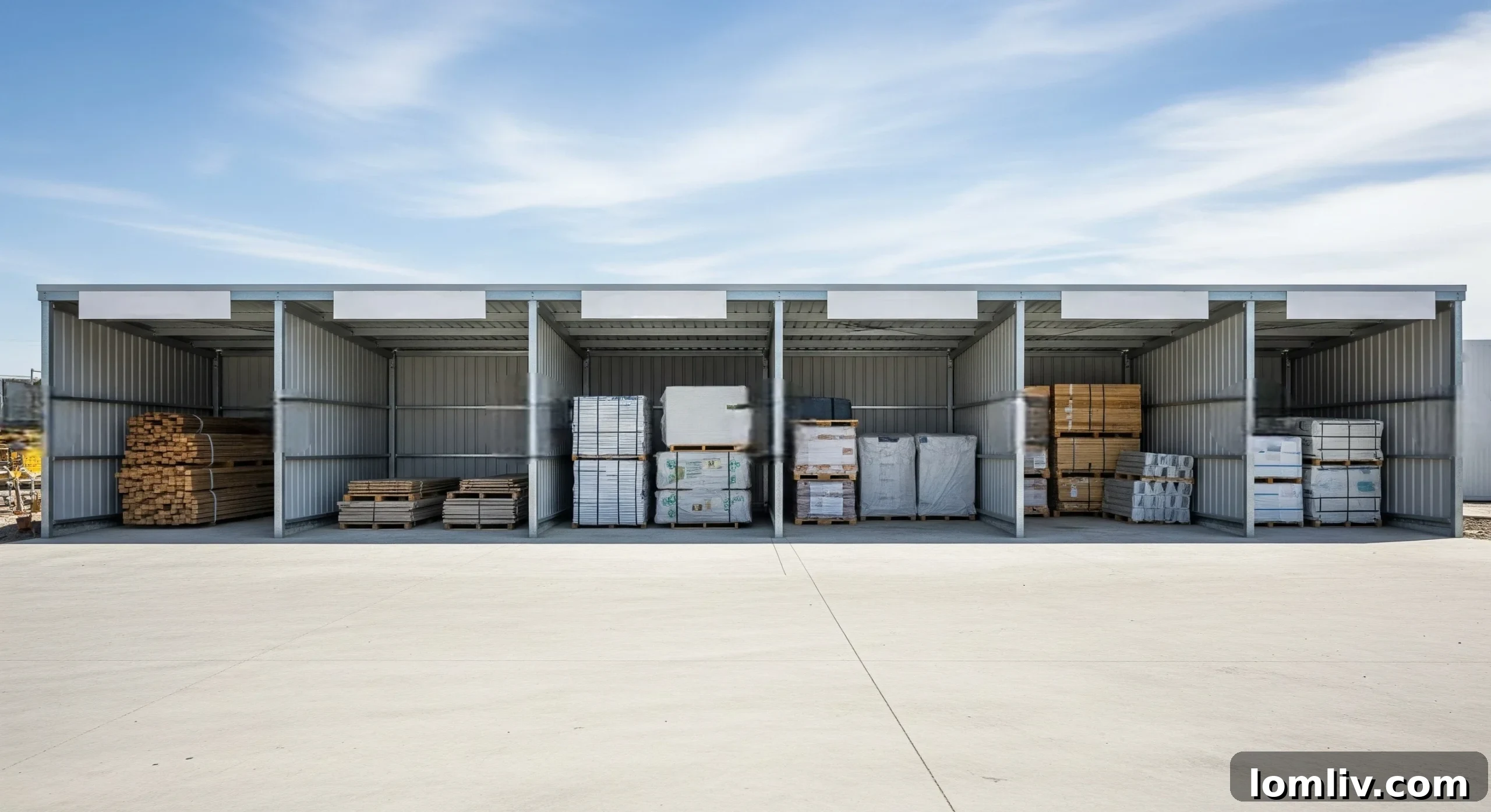 Detailed storage requirements for cement, aggregates, and admixtures