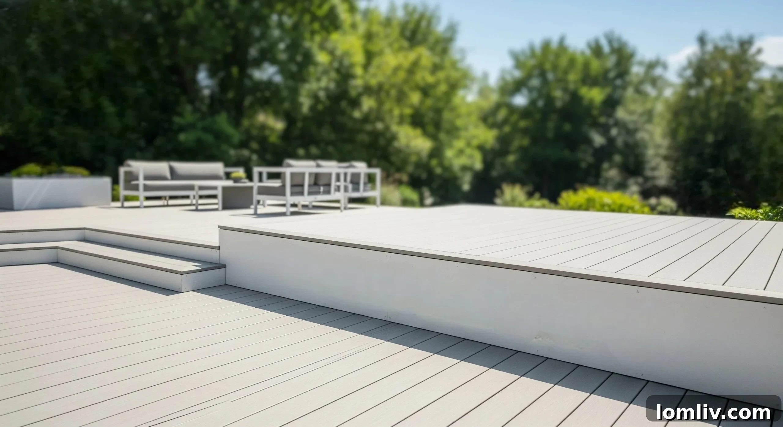 Illinois & Georgia Composite Deck Builders: Essential Hiring Questions 4 A stunning completed composite deck, serving as a beautiful and inviting outdoor living space for relaxation and entertaining.